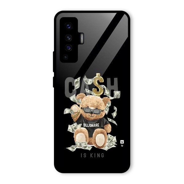 Billionaire Teddy Glass Back Case for Vivo X50