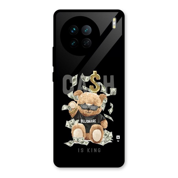 Billionaire Teddy Glass Back Case for Vivo X90