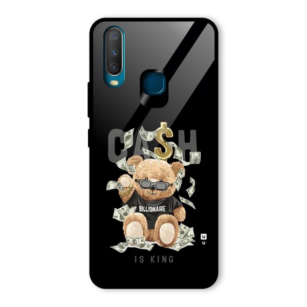 Billionaire Teddy Glass Back Case for Vivo Y12