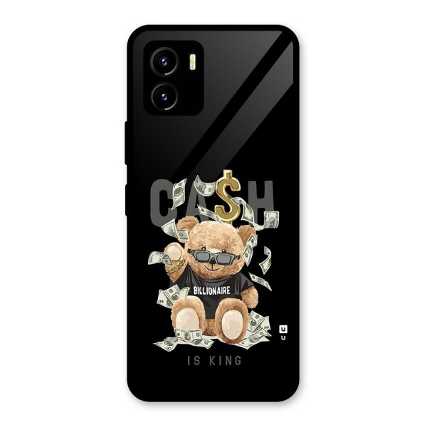 Billionaire Teddy Glass Back Case for Vivo Y15s