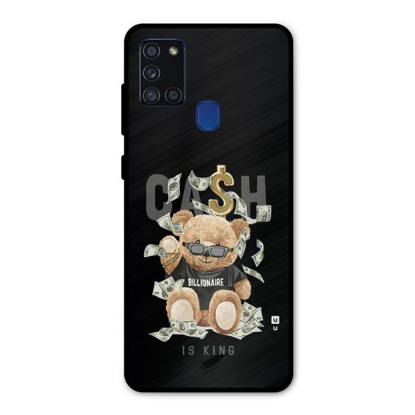 Billionaire Teddy Metal Back Case for Galaxy A21s