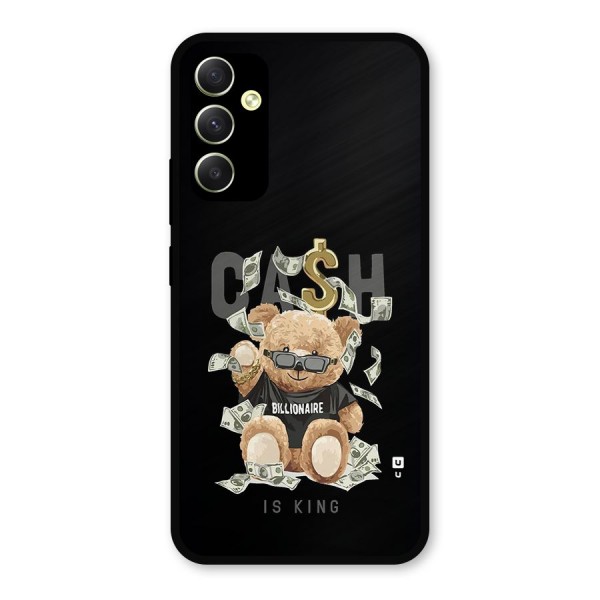 Billionaire Teddy Metal Back Case for Galaxy A34