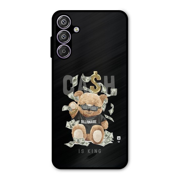 Billionaire Teddy Metal Back Case for Galaxy F15