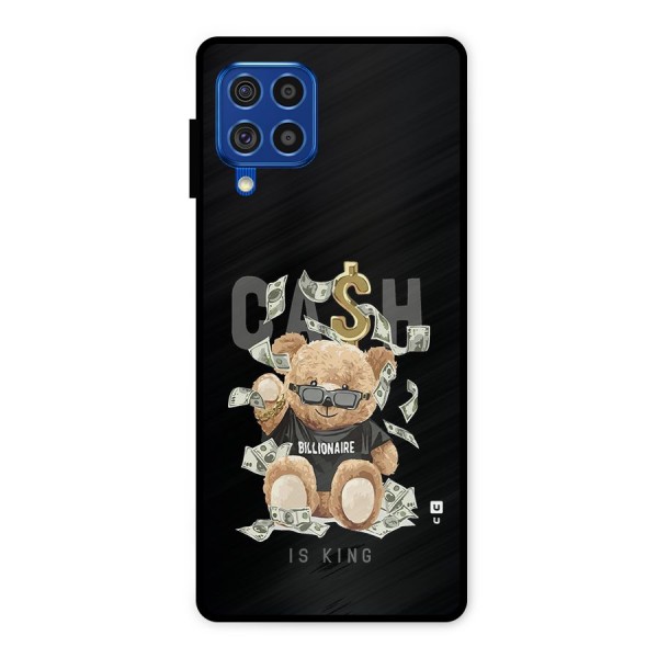 Billionaire Teddy Metal Back Case for Galaxy F62