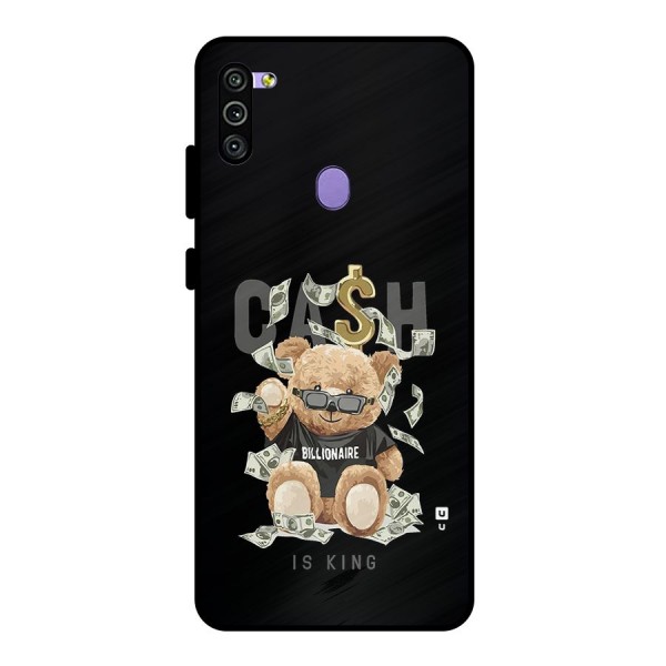 Billionaire Teddy Metal Back Case for Galaxy M11