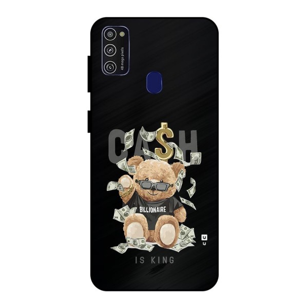 Billionaire Teddy Metal Back Case for Galaxy M21