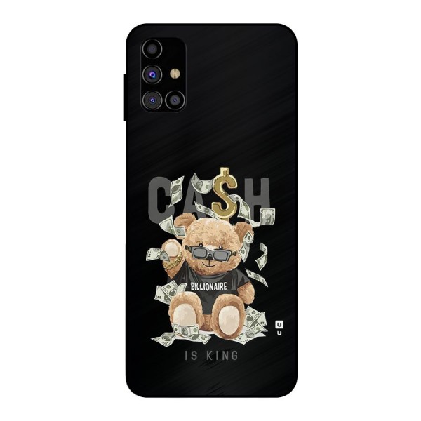 Billionaire Teddy Metal Back Case for Galaxy M31s