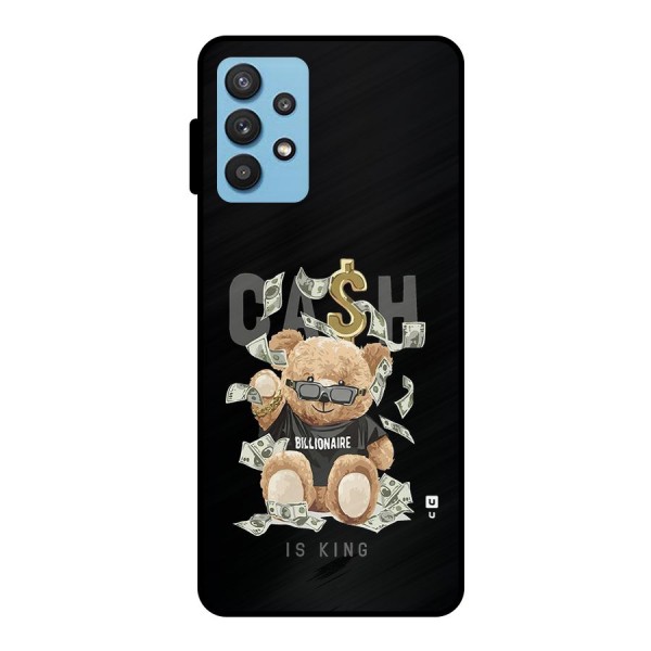 Billionaire Teddy Metal Back Case for Galaxy M32 5G