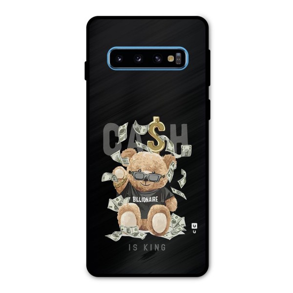 Billionaire Teddy Metal Back Case for Galaxy S10