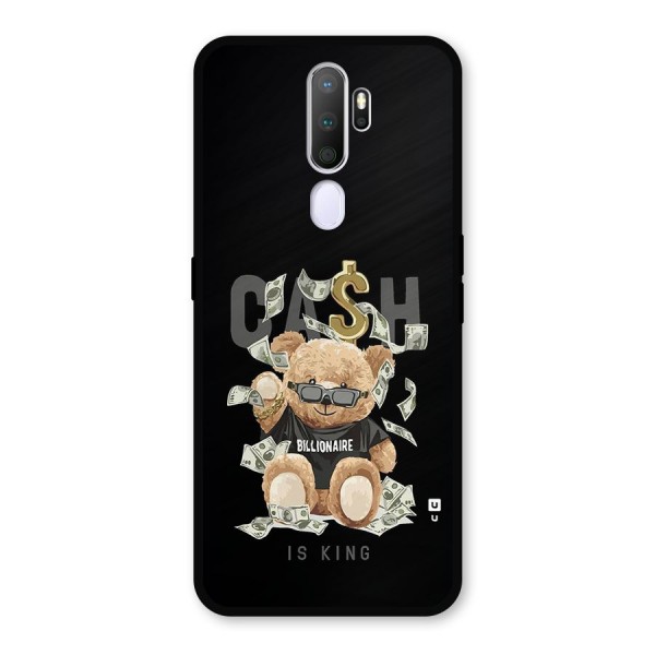 Billionaire Teddy Metal Back Case for Oppo A5 (2020)