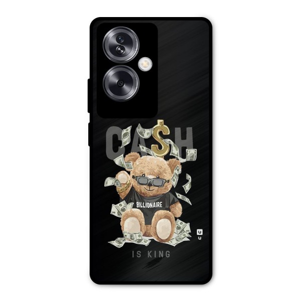 Billionaire Teddy Metal Back Case for Oppo A79 5G