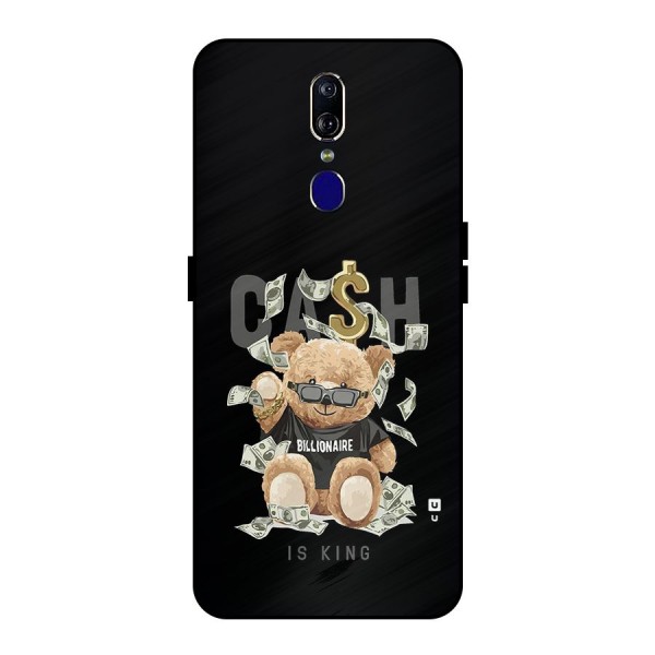 Billionaire Teddy Metal Back Case for Oppo F11