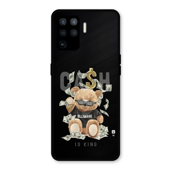 Billionaire Teddy Metal Back Case for Oppo F19 Pro