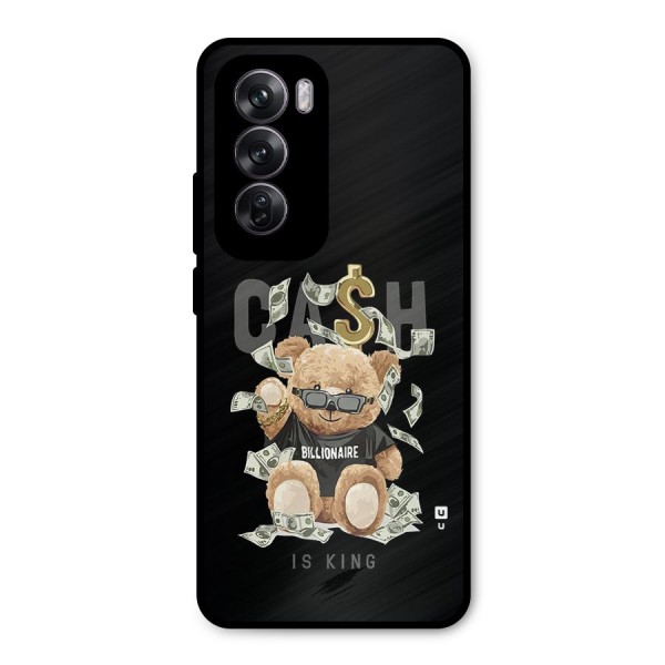 Billionaire Teddy Metal Back Case for Oppo Reno12 Pro