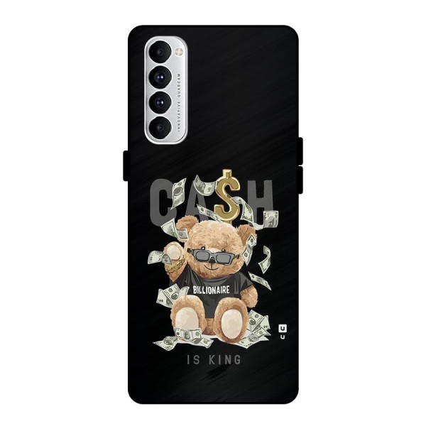 Billionaire Teddy Metal Back Case for Oppo Reno4 Pro