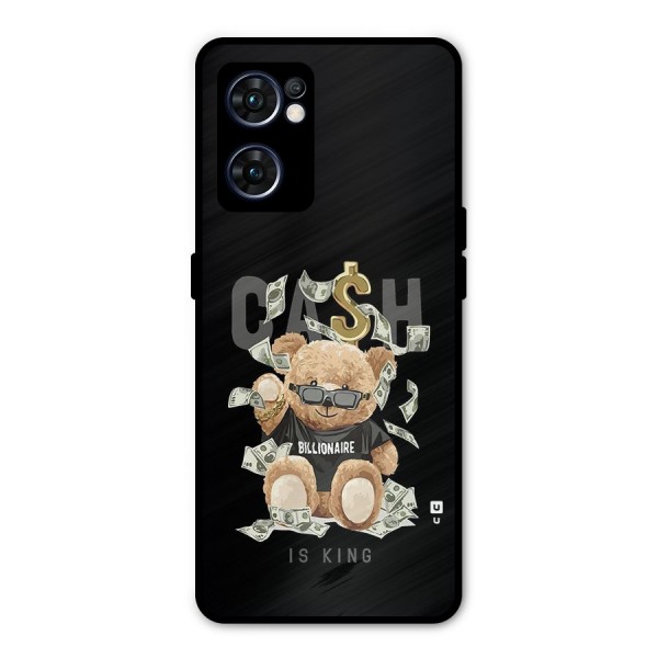 Billionaire Teddy Metal Back Case for Oppo Reno7 5G