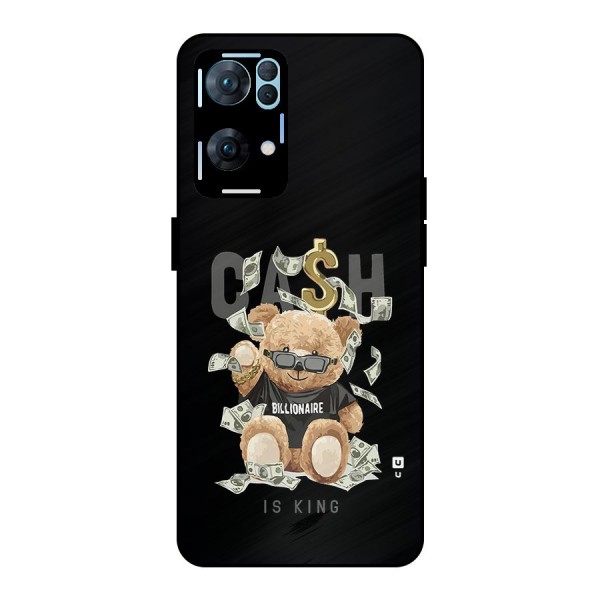 Billionaire Teddy Metal Back Case for Oppo Reno7 Pro 5G