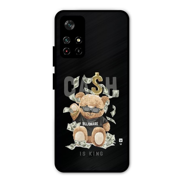 Billionaire Teddy Metal Back Case for Poco M4 Pro 5G