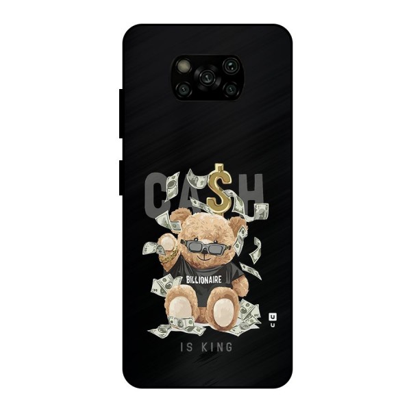 Billionaire Teddy Metal Back Case for Poco X3