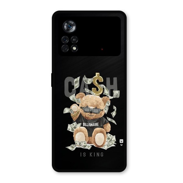 Billionaire Teddy Metal Back Case for Poco X4 Pro 5G