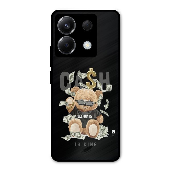 Billionaire Teddy Metal Back Case for Poco X6