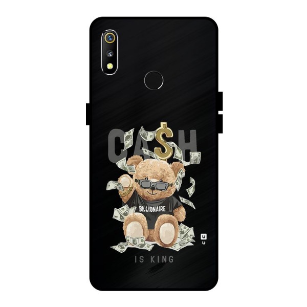 Billionaire Teddy Metal Back Case for Realme 3