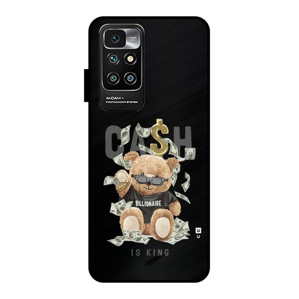 Billionaire Teddy Metal Back Case for Redmi 10 Prime