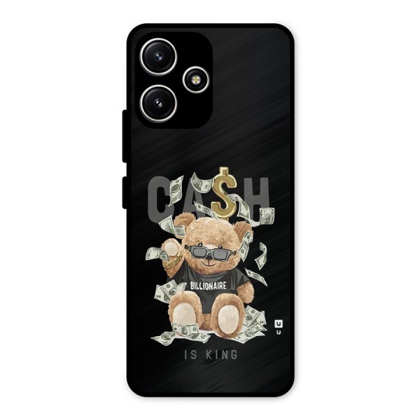 Billionaire Teddy Metal Back Case for Redmi 12 5G