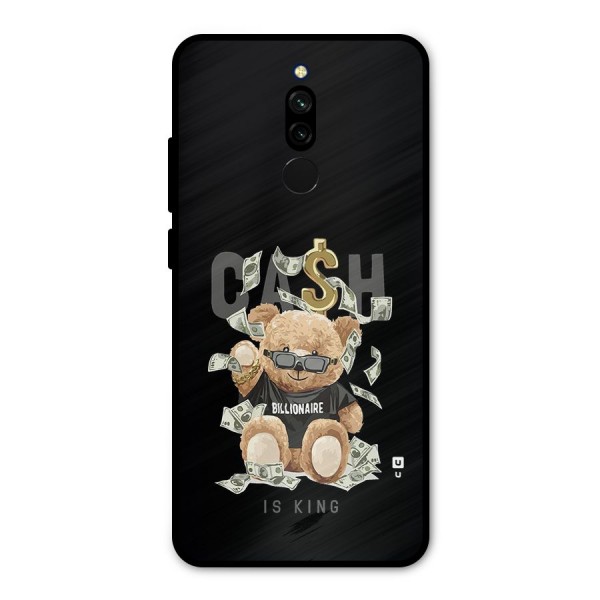 Billionaire Teddy Metal Back Case for Redmi 8