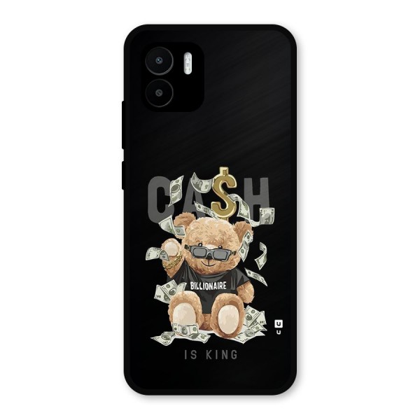 Billionaire Teddy Metal Back Case for Redmi A1