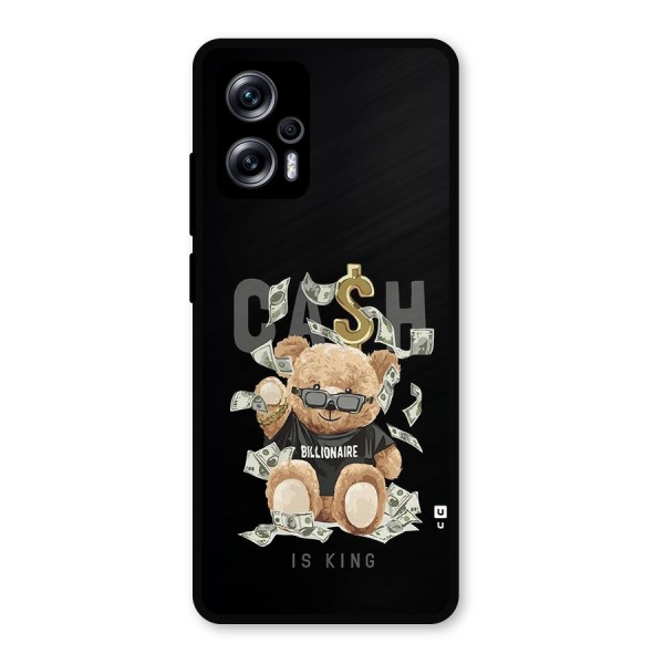 Billionaire Teddy Metal Back Case for Redmi K50i