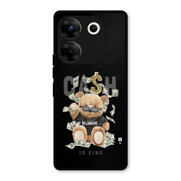 Billionaire Teddy Metal Back Case for Tecno Camon 20 Pro