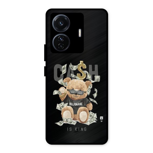 Billionaire Teddy Metal Back Case for Vivo T1 Pro