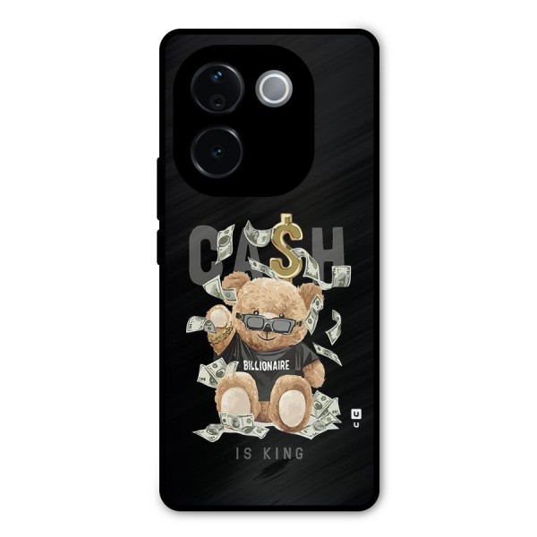 Billionaire Teddy Metal Back Case for Vivo T3 Pro