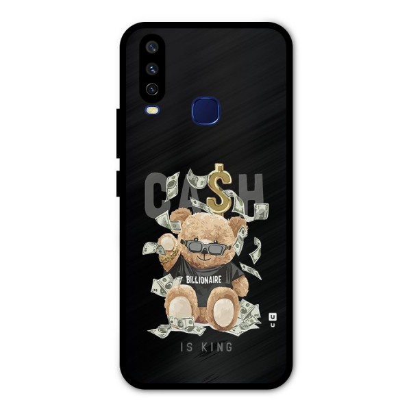 Billionaire Teddy Metal Back Case for Vivo U10