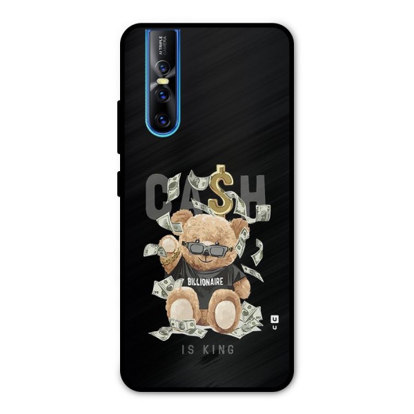 Billionaire Teddy Metal Back Case for Vivo V15 Pro