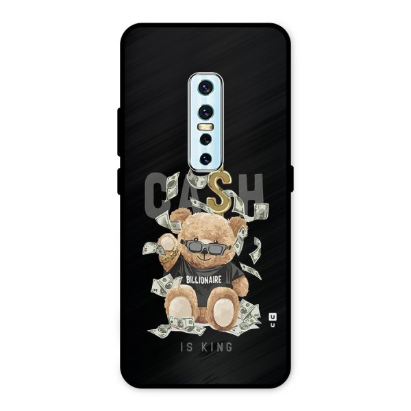 Billionaire Teddy Metal Back Case for Vivo V17 Pro