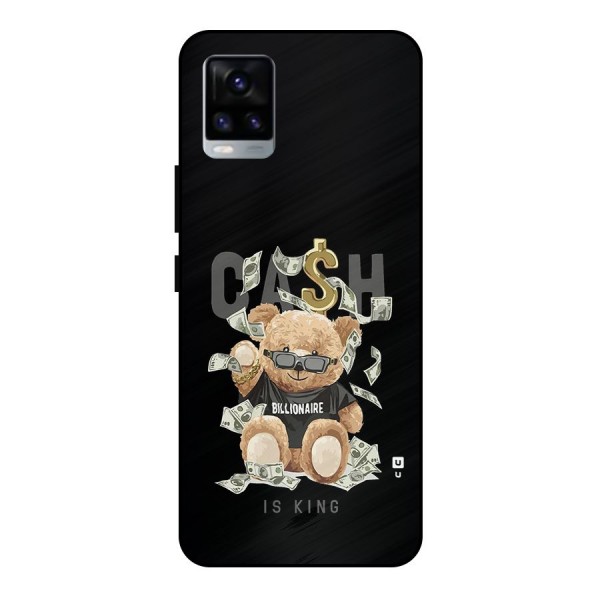 Billionaire Teddy Metal Back Case for Vivo V20