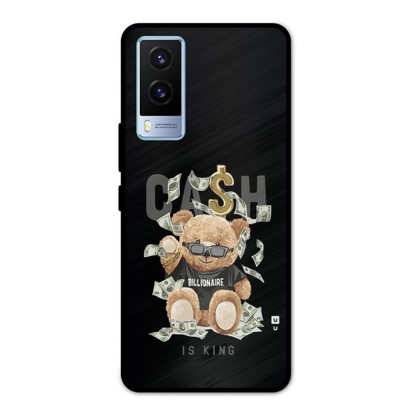 Billionaire Teddy Metal Back Case for Vivo V21e 5G