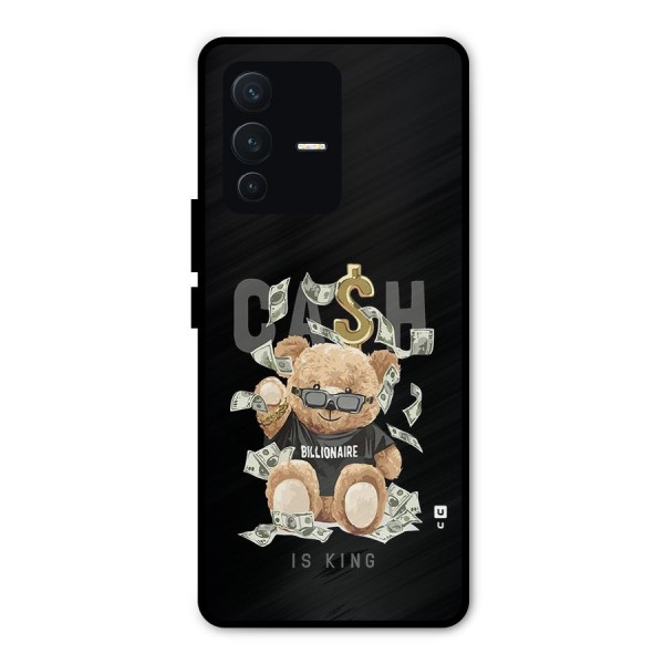 Billionaire Teddy Metal Back Case for Vivo V23 Pro