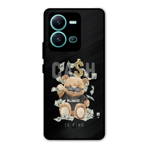 Billionaire Teddy Metal Back Case for Vivo V25