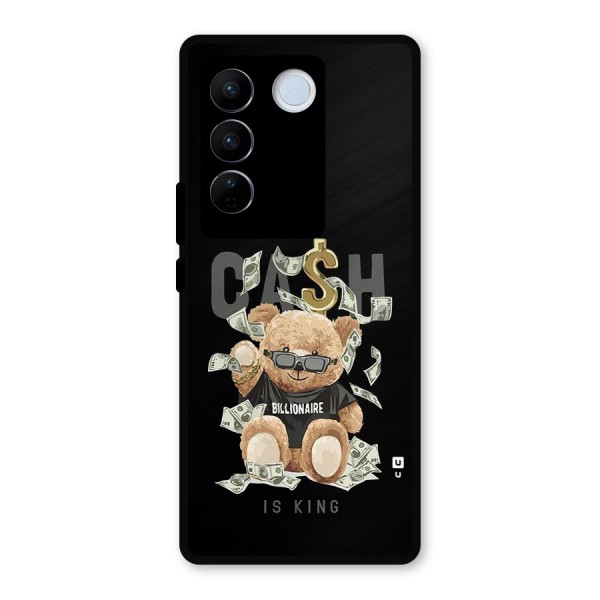 Billionaire Teddy Metal Back Case for Vivo V27