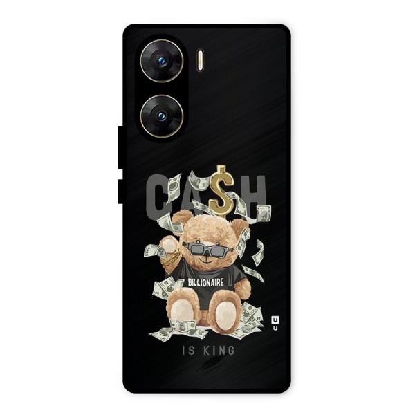 Billionaire Teddy Metal Back Case for Vivo V29e