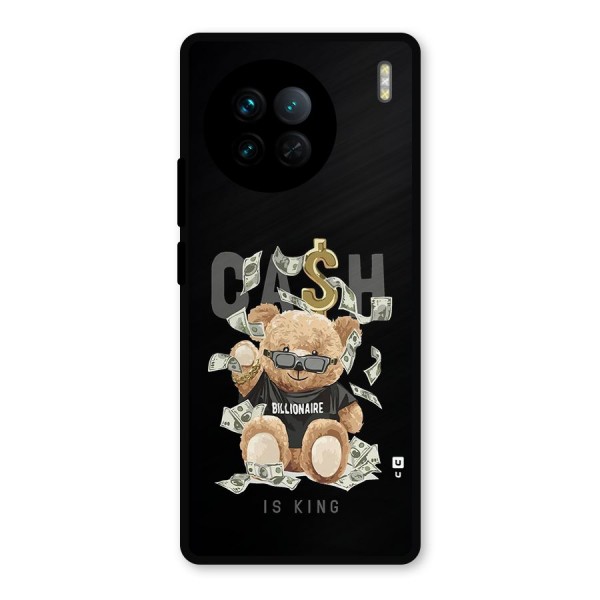 Billionaire Teddy Metal Back Case for Vivo X90