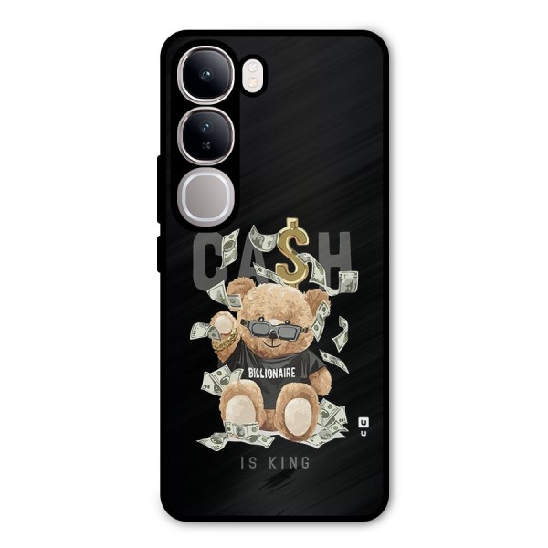 Billionaire Teddy Metal Back Case for Vivo Y300