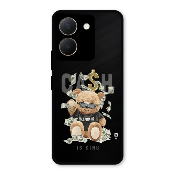 Billionaire Teddy Metal Back Case for Vivo Y36