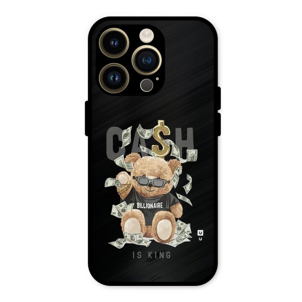 Billionaire Teddy Metal Back Case for iPhone 14 Pro