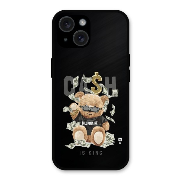 Billionaire Teddy Metal Back Case for iPhone 15