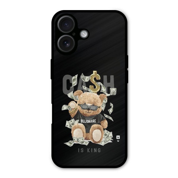 Billionaire Teddy Metal Back Case for iPhone 16