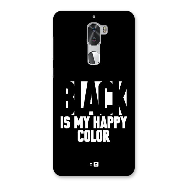 Black My Happy Color Back Case for Coolpad Cool 1